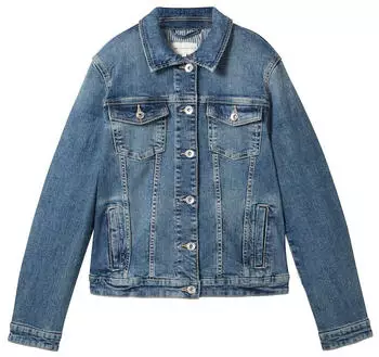 Tom Tailor Jeansjacke mit recycelter Baumwolle Used Dark Stone Blue Denim (1041047)