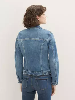 Tom Tailor Jeansjacke mit recycelter Baumwolle Used Dark Stone Blue Denim (1041047) – Vielseitige Kombinationsmöglichkeiten für jeden Anlass