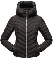 Marikoo Damen Steppjacke Kagomee mit Kapuze Schwarz