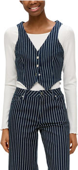 S.Oliver Gestreifte Weste aus Denim (2143582) blau