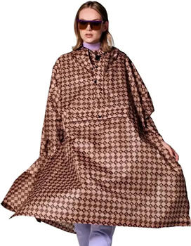 RAINKISS Rain Poncho damier brown
