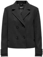 ONLY Kurzjacke "ONLFREJA LIFE SHORT DB JACKET OTW NOOS" Kunstfaser