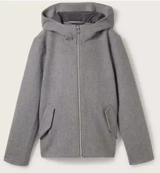 Tom Tailor Denim Kurze Jacke mit recycelter Wolle (1042103) dark grey melange