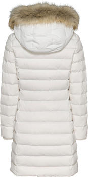 Tommy Hilfiger Hooded Down Coat (DW0DW18864) white – Tommy Hilfiger Hooded Down Coat, Daunenmantel mit abnehmbarer Kapuze