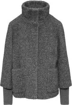S.Oliver Flauschige Jacke mit Strickbündchen am Ärmel (2159078) grau