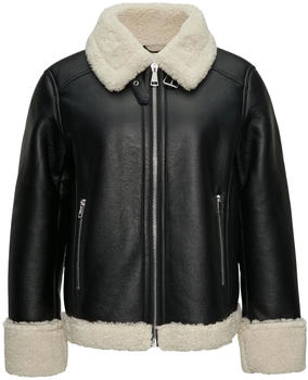 S.Oliver Jacke Lederimitat Teddyplüsch schwarz 2154871 9999