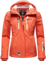 Marikoo Damen Softshelljacke - Kleine Zicke, warm mit Kapuze & Fleecefutter Rot