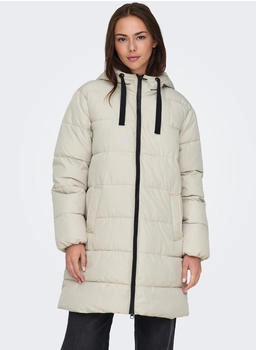 Only ONLCLAIR PUFFER HOOD COAT OTW CC pumice stone