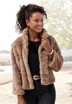 Lascana Fellimitatjacke kuschelige Kurzjacke aus Teddypl&uuml;sch
