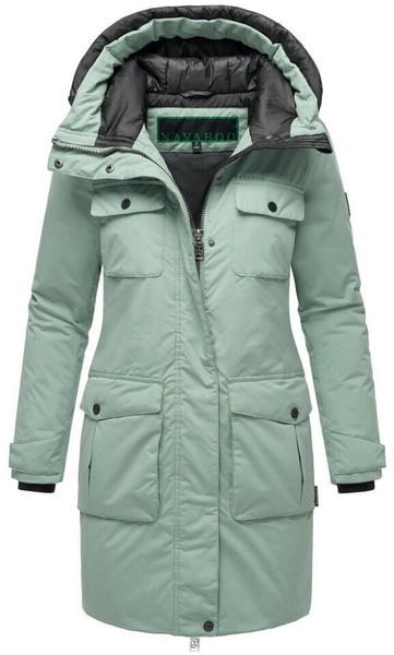 Navahoo Damen Winterjacke (S-3XL) Taschen, lang, hochstehender