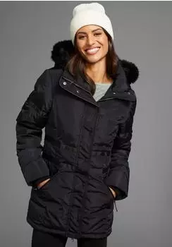 Laura Scott Winterjacke figurumschmeichelnde Passform abnehmbare Kapuze