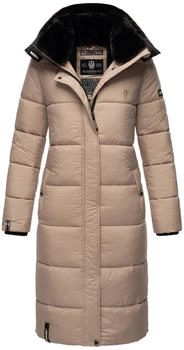 Marikoo Damen Wintermantel taupe schwarz