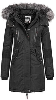 Geographical Norway Jacke Winterparka Coracle Coraly XL-Fellkapuze schwarz