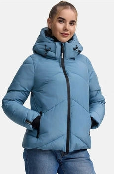 Marikoo Winterjacke Simaraa Powder Blue abnehmbarer Kunstfellkragen