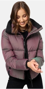 Navahoo Steppjacke Sternschnüppchen Gesteppte Damen Winterjacke chrom-optik aubergine