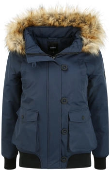 Oxmo Damen Jacke blau braun schwarz