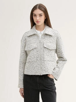 Tom Tailor Denim Denim Sommerjacke Bouclé-Jacke recycelter Wolle