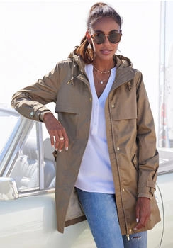 French Connection Outdoorjacke Saumschlitz Druckkn&ouml;pfen khaki