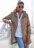 French Connection Outdoorjacke Saumschlitz Druckknöpfen khaki