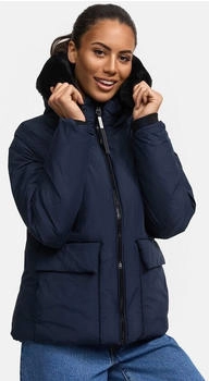 Marikoo Winterjacke Morinaa große Kapuze navy