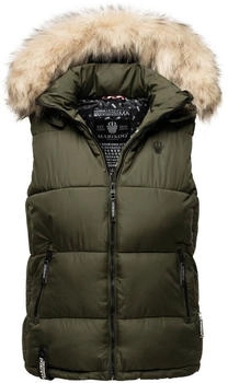 Marikoo Steppweste Eisfl&ouml;ckchen olive