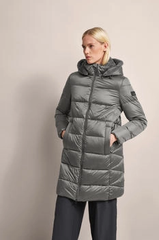 Bugatti Kurzmantel abtrennbarer Kapuze grau taupe