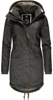 Ragwear Tunned Winterparka Teddyfell grün