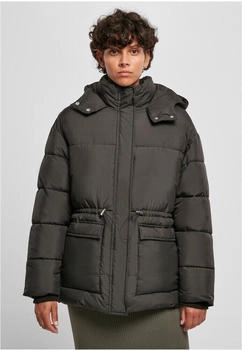 Urban Classics Damen Jacke Ladies Waisted Puffer schwarz black