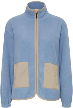 Oxmo Fleecejacke 'Oxpiper' beige blau