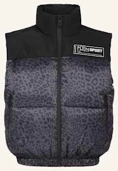 Plein Sport Weste 'Leopard' schwarz