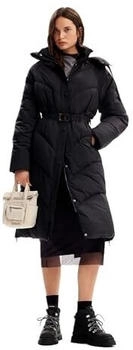 Desigual Woven Padded Long Overcoat schwarz