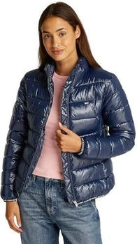 Tommy Hilfiger Pufferjacke Essential Tape Hochglanz blau dunkelblau