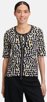 Betty Barclay Shirtjacke Rippenstruktur beige schwarz