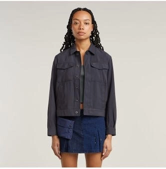 G-Star Officer Jacke grau petrol D26003-D522-860