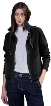 Cecil B253913 Materialmix Sweatjacke schwarz