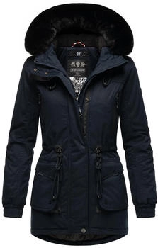 Marikoo Wintermantel Olessaa blau schwarz