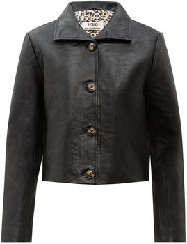 Ricano Lederjacke Juliette Knopfverschluss schwarz
