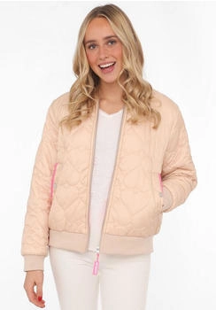 Zwillingsherz Bomberjacke gesteppten Herzen beige