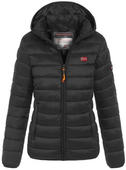 Geographical Norway Steppjacke Damen Herbst Winter Outdoor Übergangsjacke leicht Kapuze schwarz
