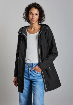 Street One Kurzjacke Kapuze schwarz