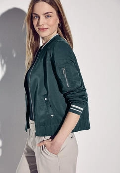 Street One Satin Blouson grün