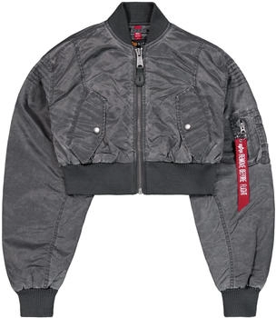 Alpha Industries MA-1 Vintage Cropped Bomberjacke grau