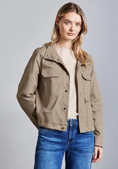 Street One Kurze Jacke Stehkragen safari beige A212577
