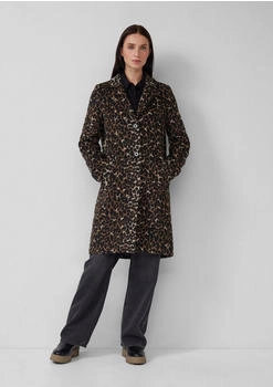 s.Oliver Modischer Wollmantel mit Animal-Muster und Jacquard-Futter braun 2171241.84B1.