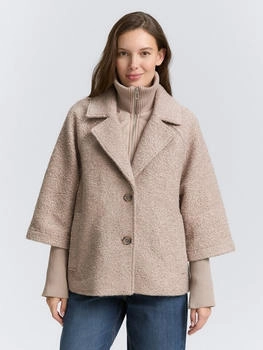 Tom Tailor Boucl&eacute;-Cape-Jacke im 2-in-1-Look boucle beige melange