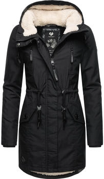 Ragwear Parka 'Elsie' schwarz weiß