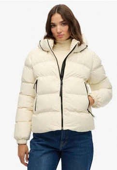 Superdry HOODED SPORTS PUFFER JACKET off white