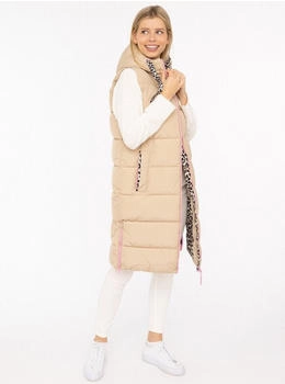 Zwillingsherz Steppweste Wild Hearts leopardenmuster beige