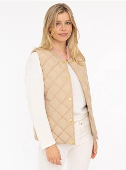 Zwillingsherz Steppweste 'Classic Diamond' beige
