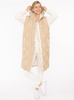 Zwillingsherz Steppweste 'Love Print' beige